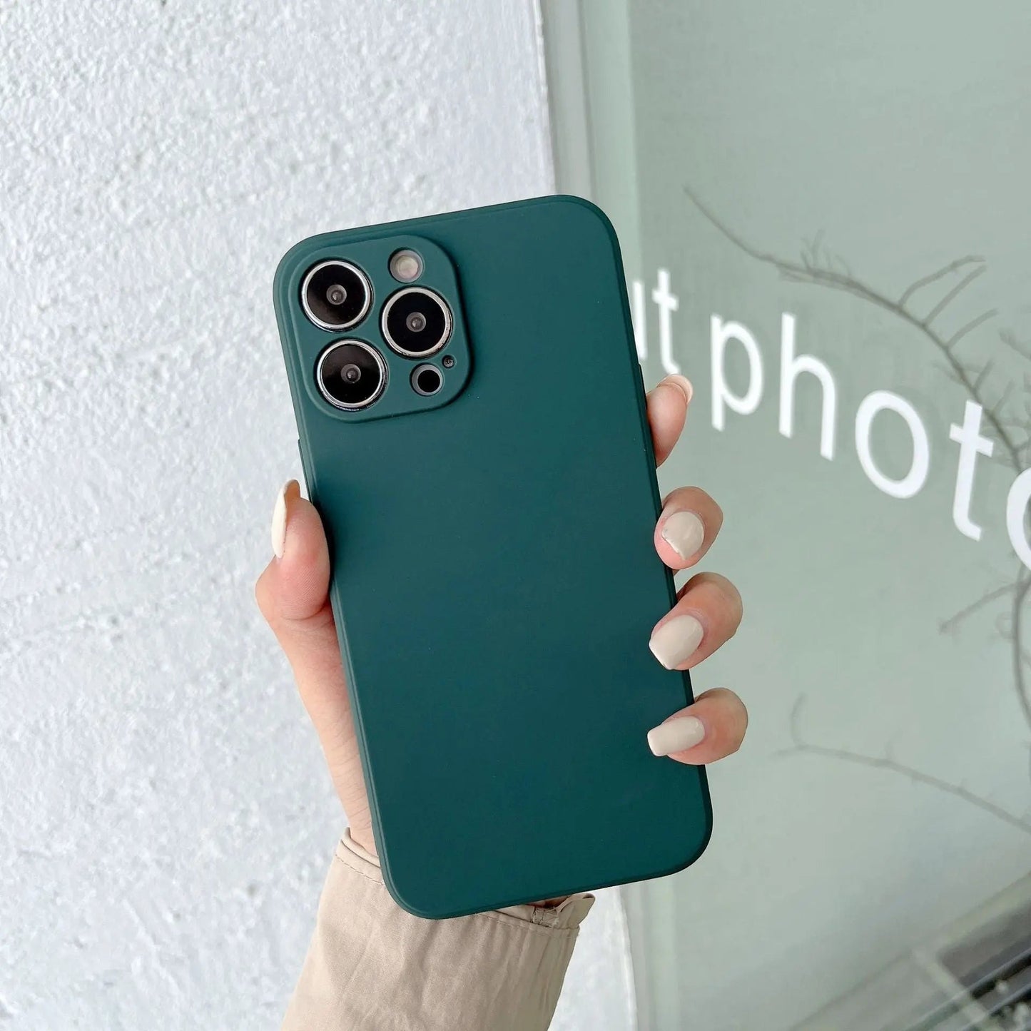 Pastel Silicone iPhone Case - Minimalist Design, Anti-Scratch Protection