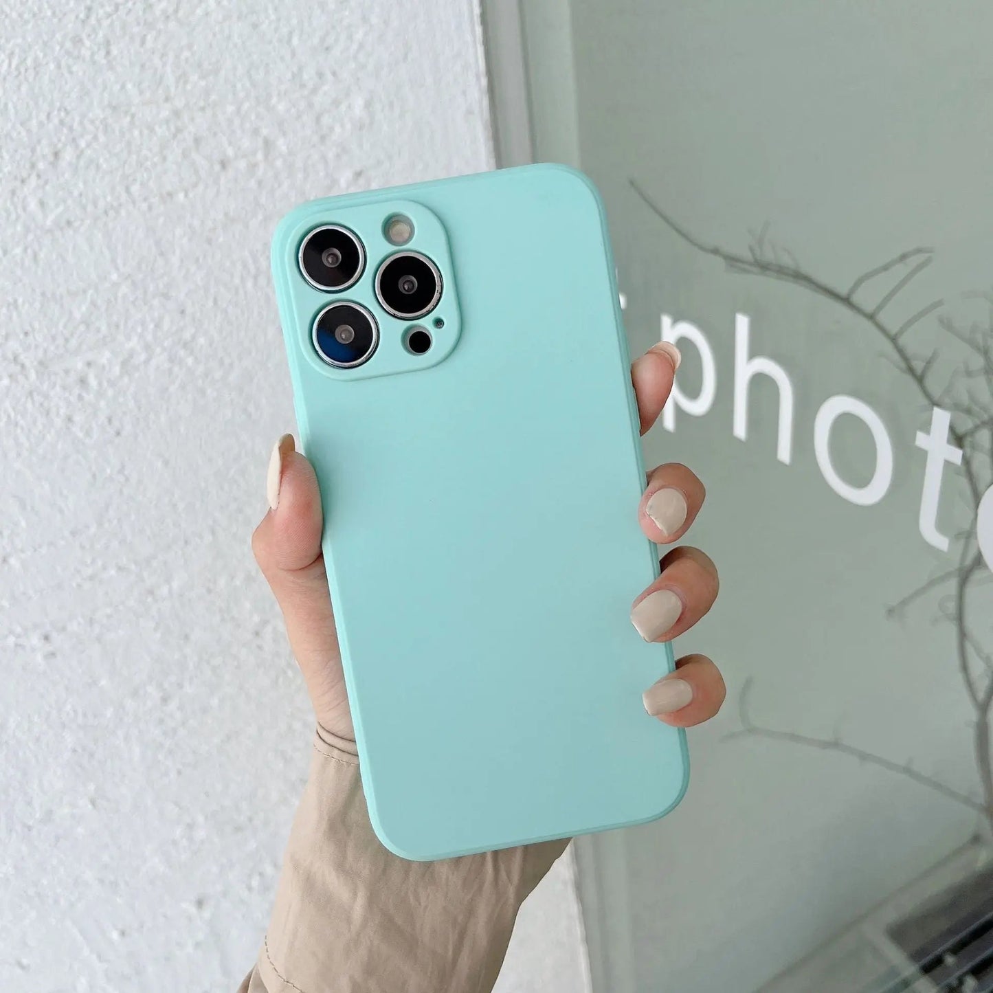 Pastel Silicone iPhone Case - Minimalist Design, Anti-Scratch Protection