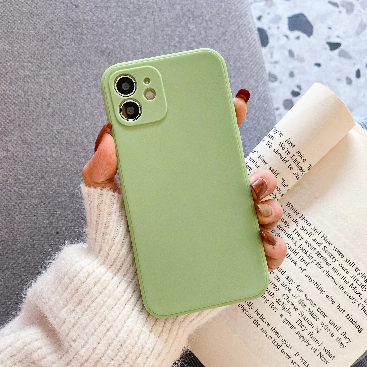 Pastel Silicone iPhone Case - Minimalist Design, Anti-Scratch Protection