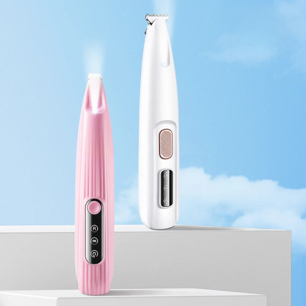 Cordless Rechargeable Pet Trimmer for Paws, Ears, and Face with Rounded Blade Tips