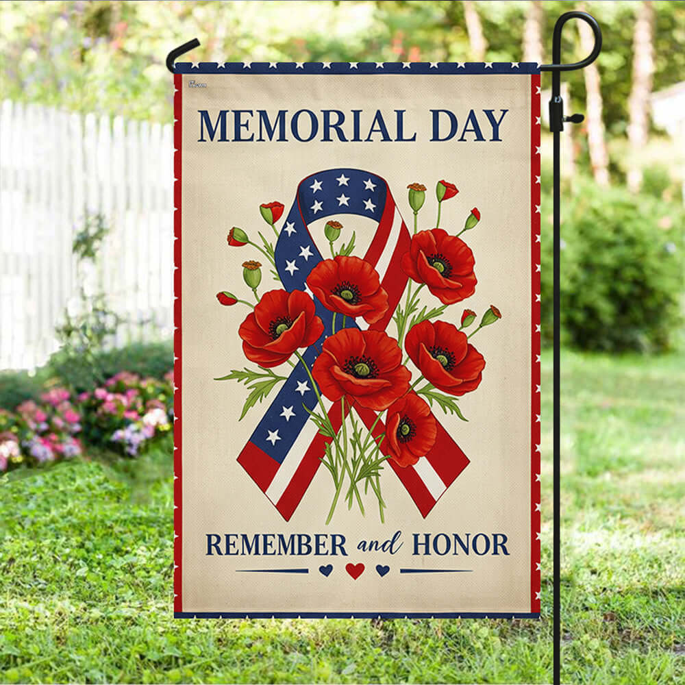 Memorial Day Double-Sided Canvas Flag