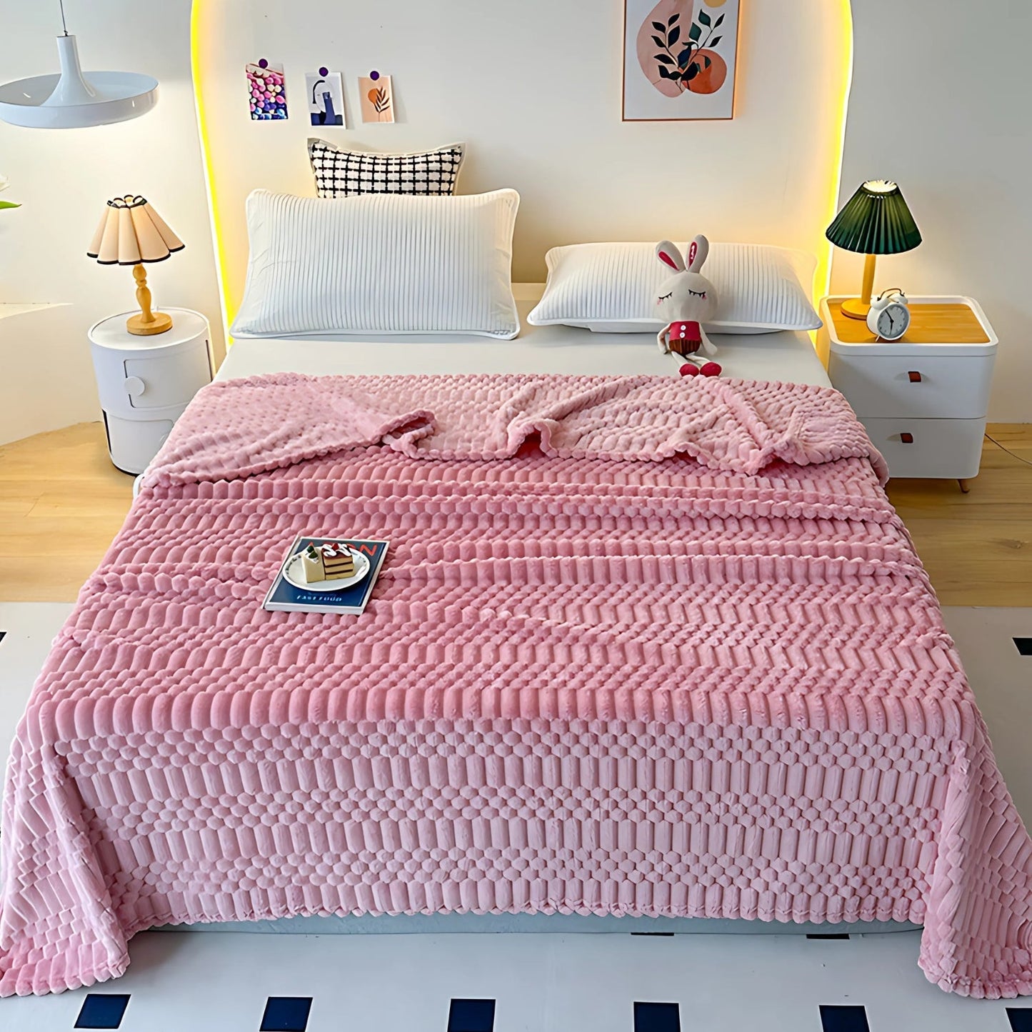 Ultra Soft Pebble Pattern Throw Blanket