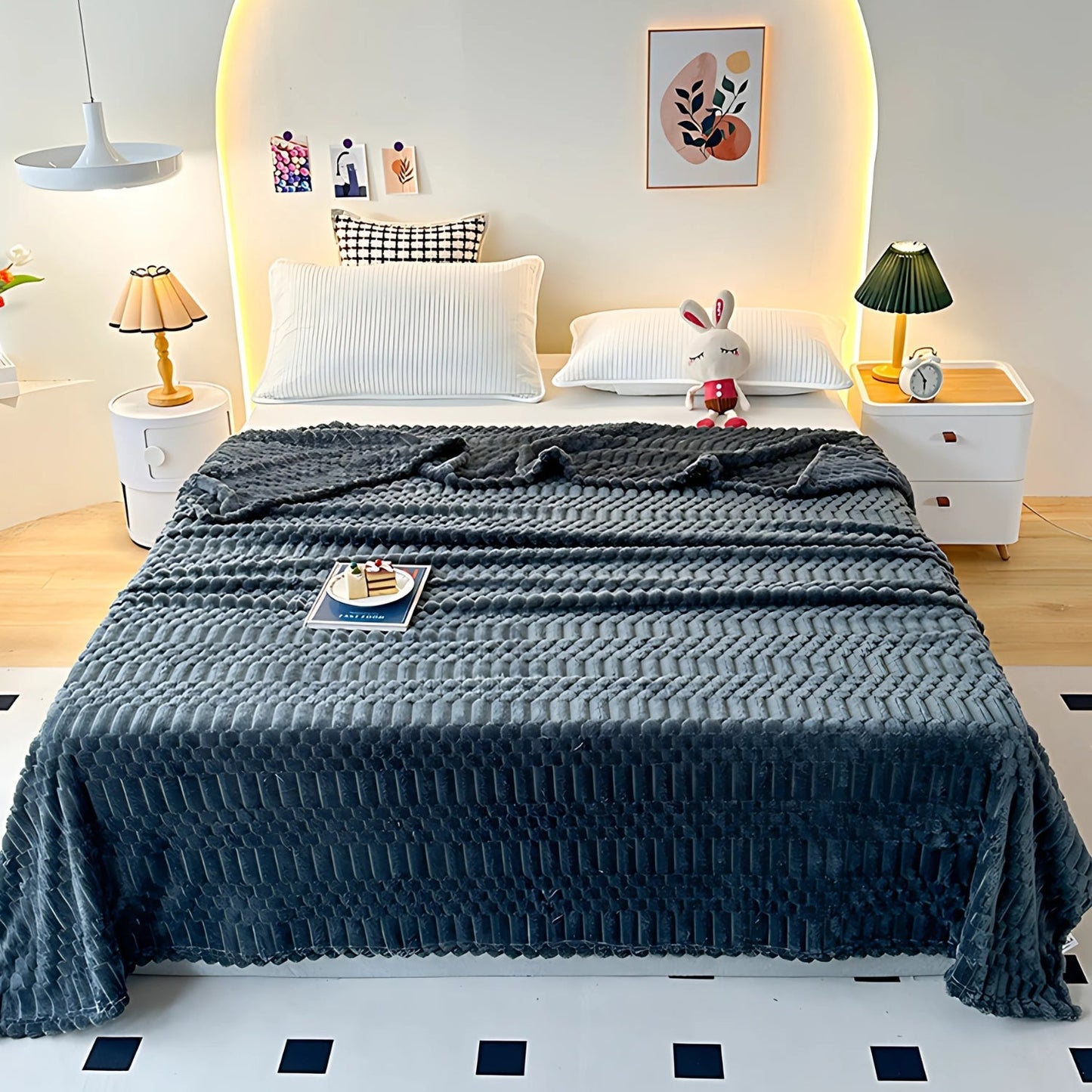 Ultra Soft Pebble Pattern Throw Blanket