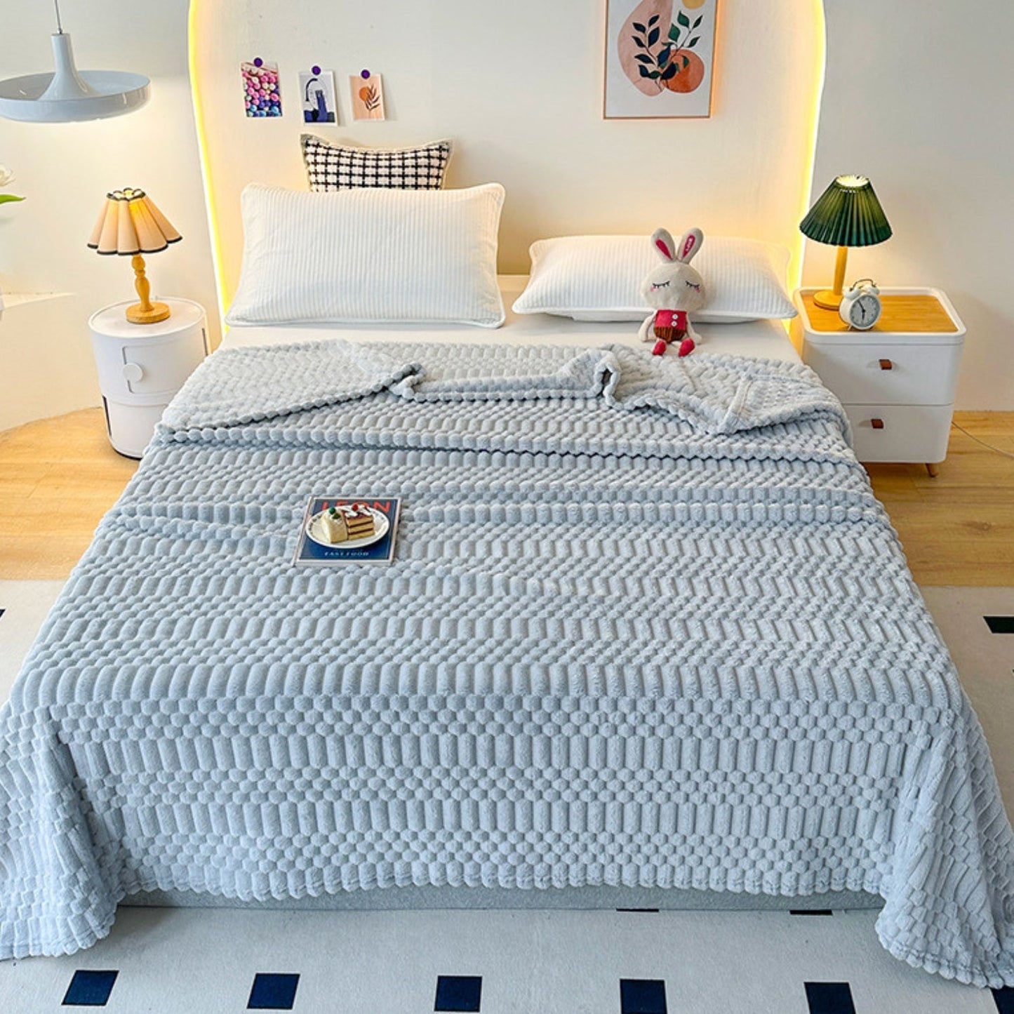 Ultra Soft Pebble Pattern Throw Blanket