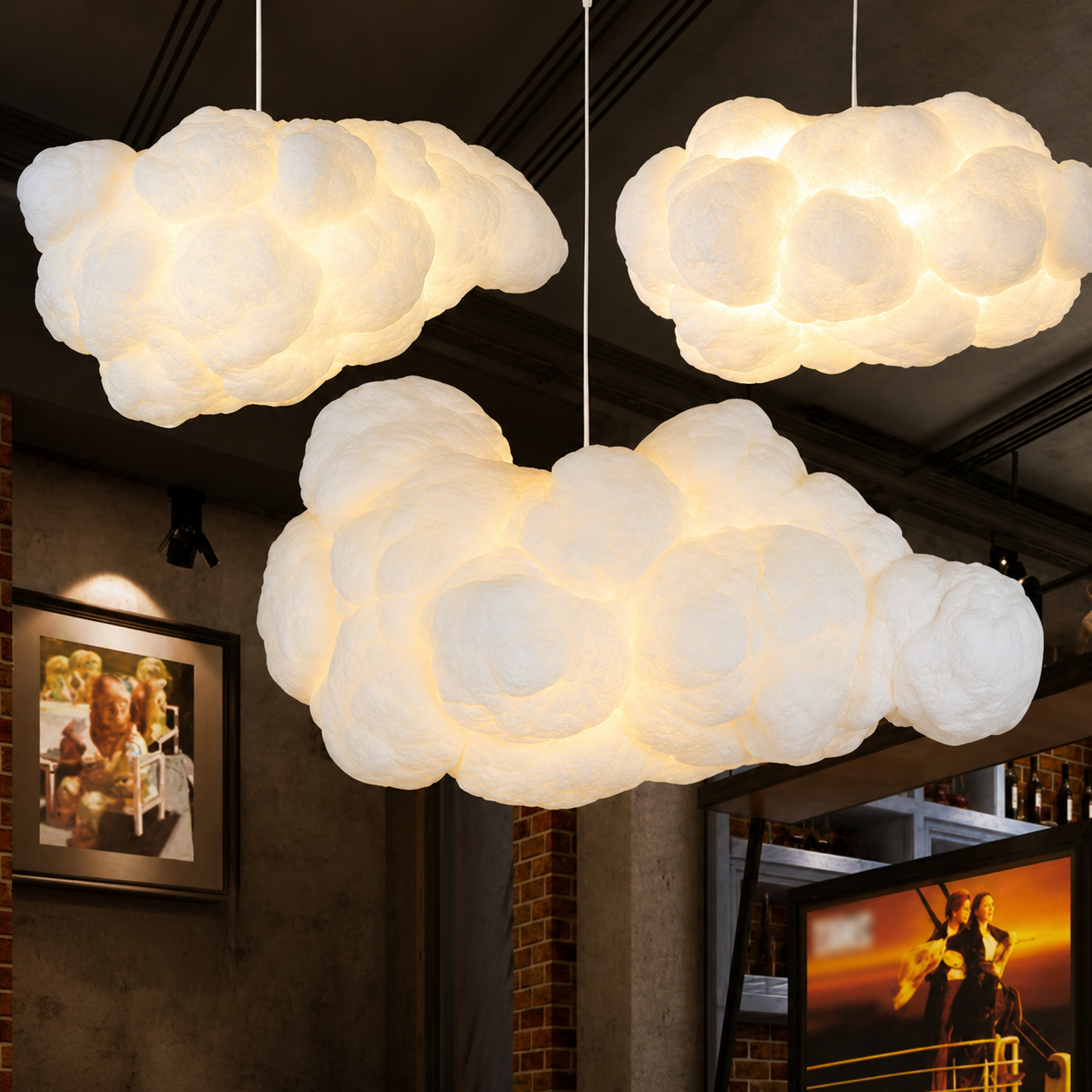 Modern White Cloud Pendant Light Chandelier