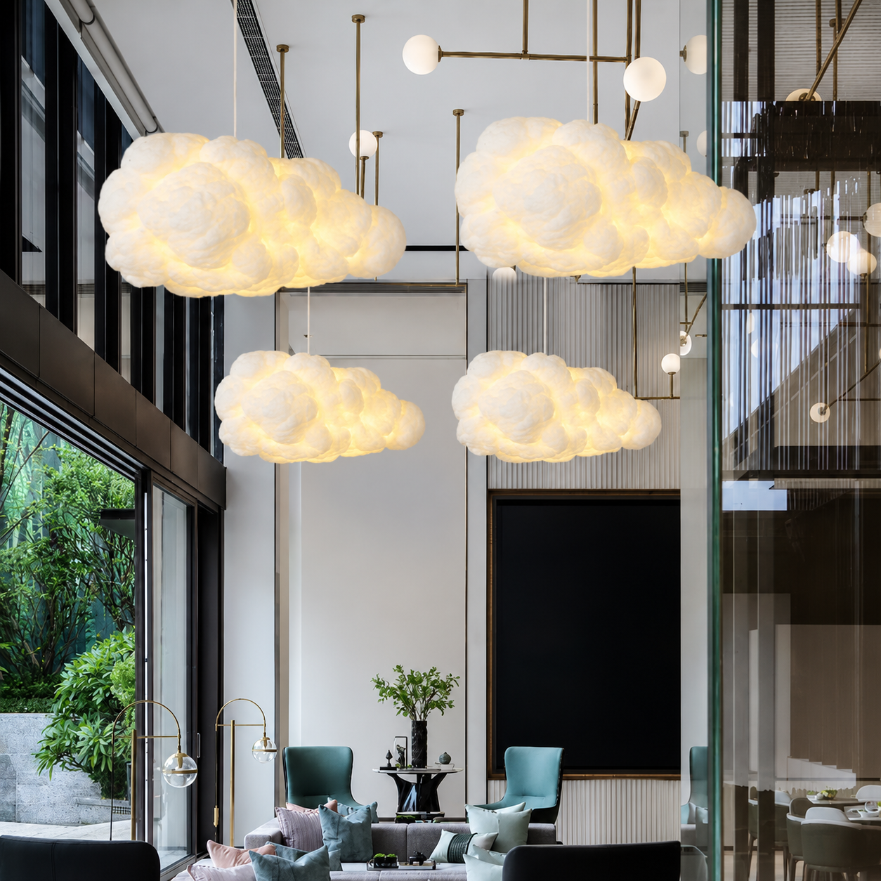 Modern White Cloud Pendant Light Chandelier