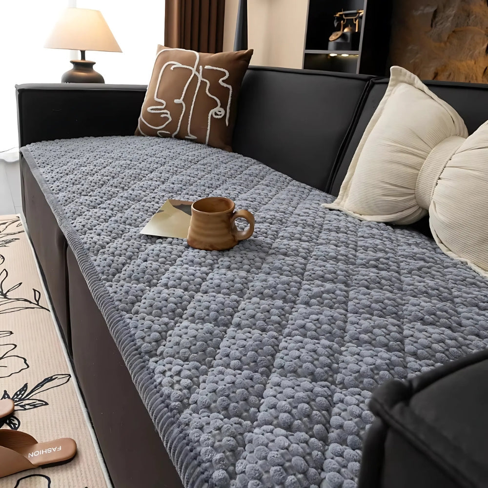 Pet-Proof Textured Quilted Sofa Slipcover