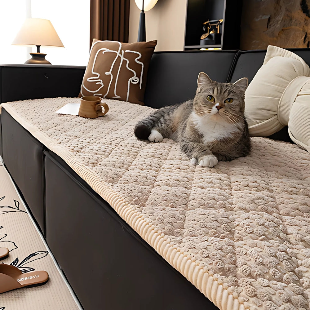 Pet-Proof Textured Quilted Sofa Slipcover