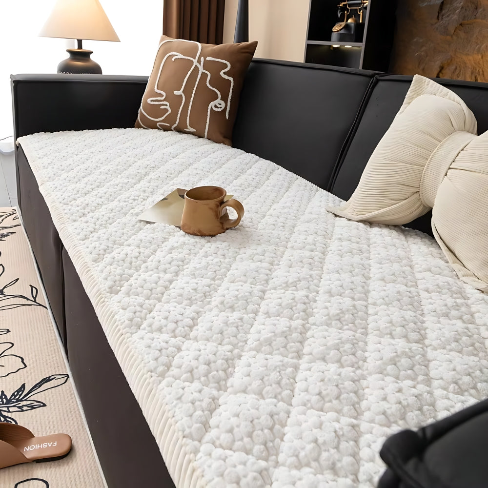 Pet-Proof Textured Quilted Sofa Slipcover