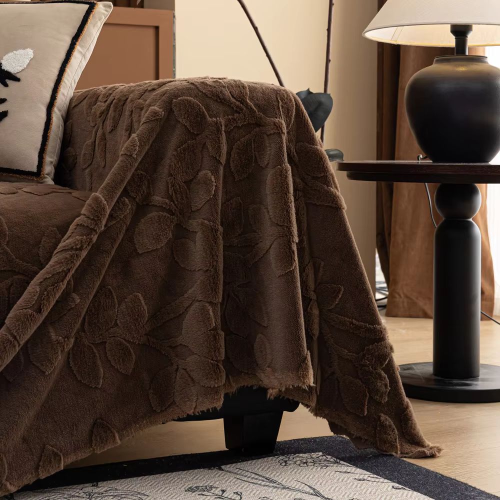 Microfiber Floral Sofa Cover - Petal Comfort Design