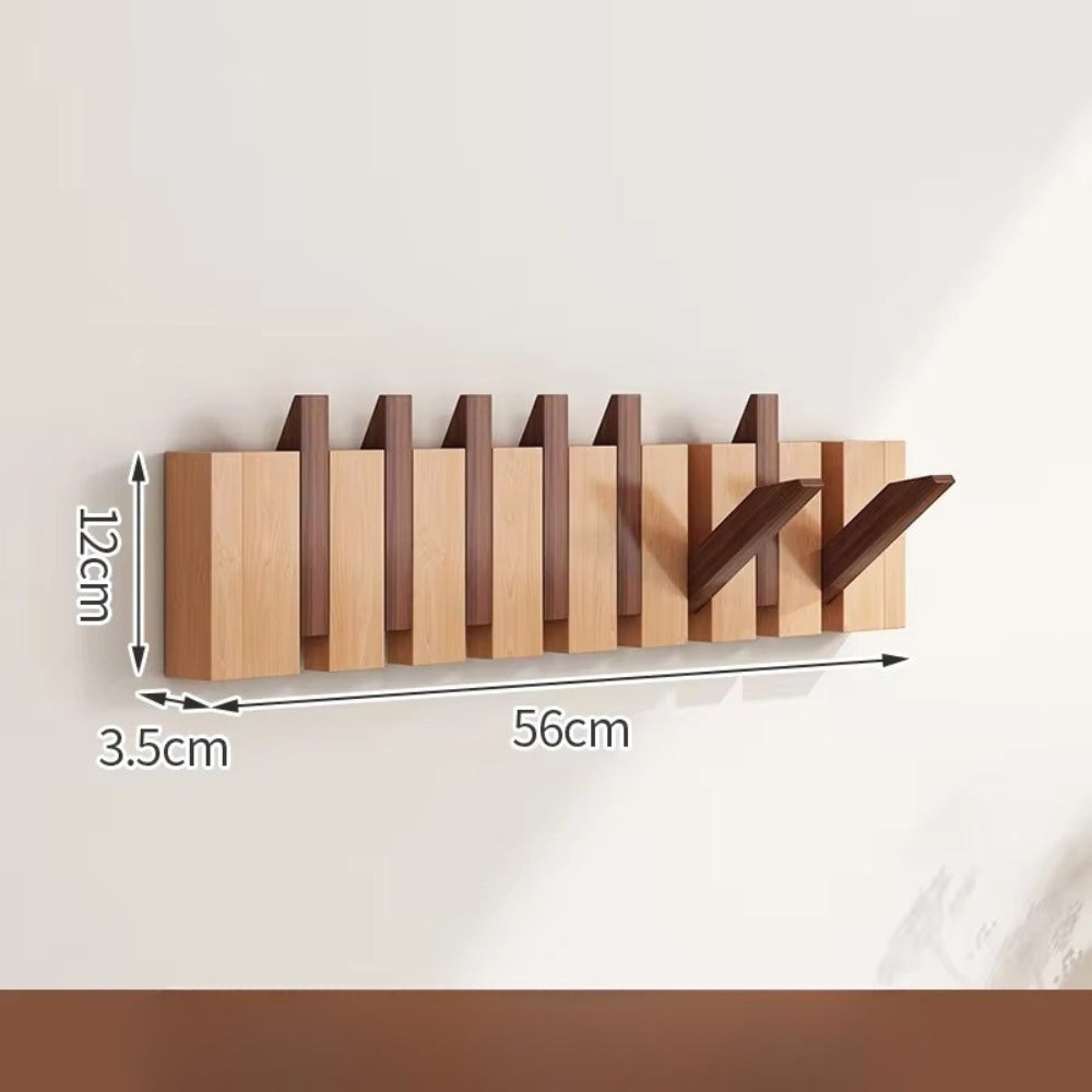 Foldable Wooden Piano Key Wall Hook Rack