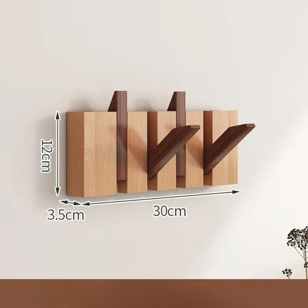 Foldable Wooden Piano Key Wall Hook Rack