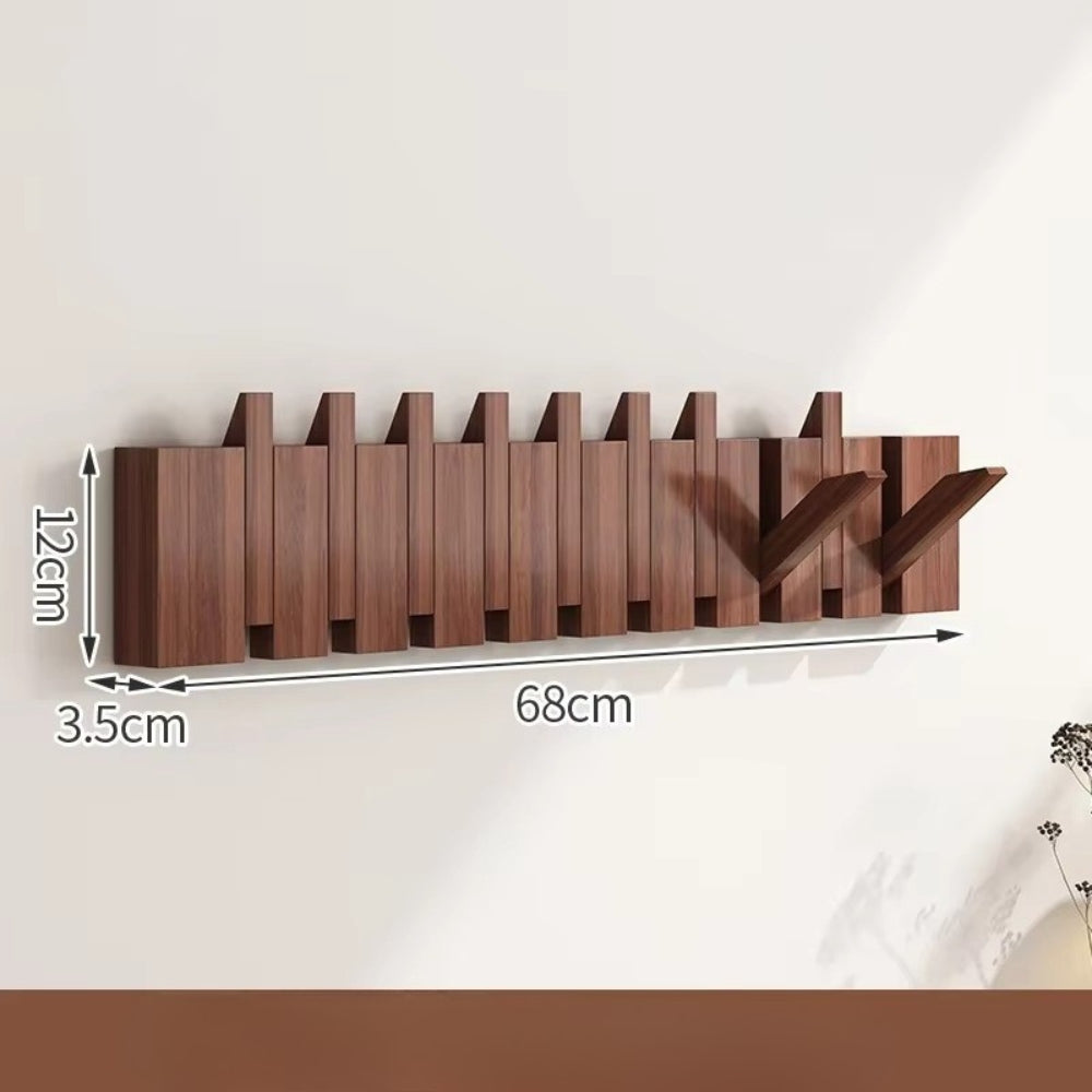 Foldable Wooden Piano Key Wall Hook Rack