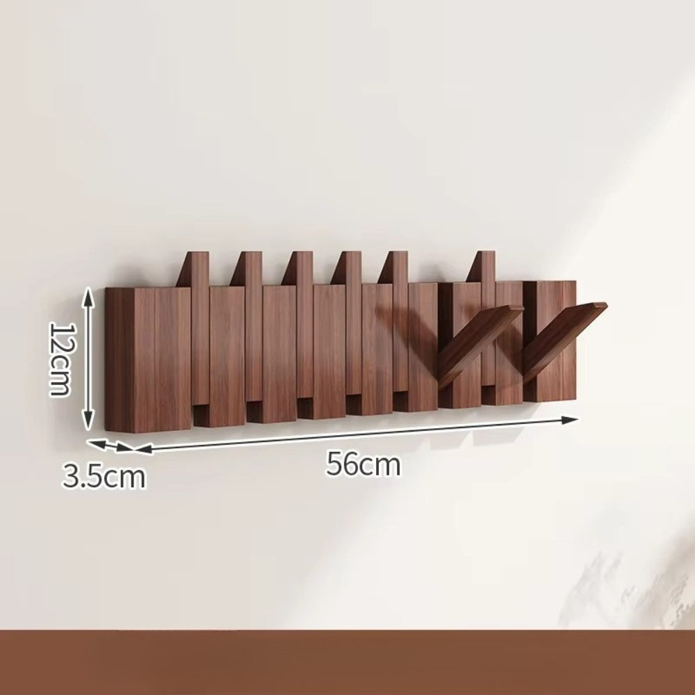 Foldable Wooden Piano Key Wall Hook Rack