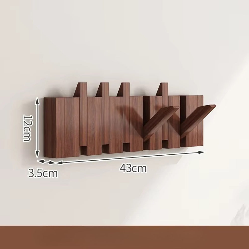 Foldable Wooden Piano Key Wall Hook Rack