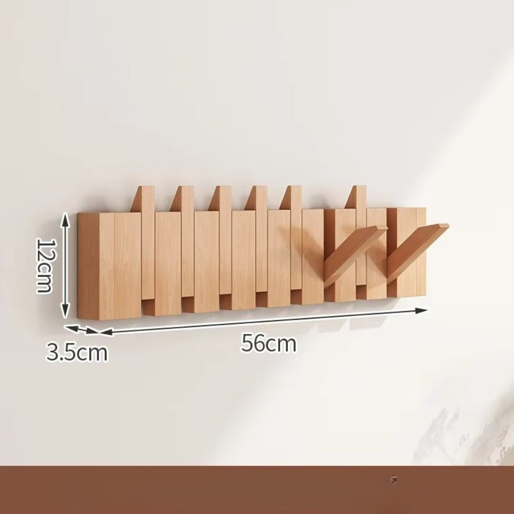 Foldable Wooden Piano Key Wall Hook Rack