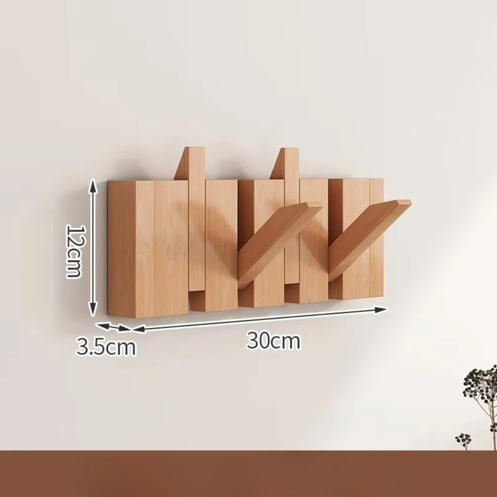 Foldable Wooden Piano Key Wall Hook Rack