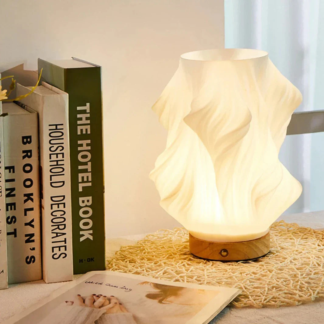 Wave-Shaped Dimmable LED Table Lamp