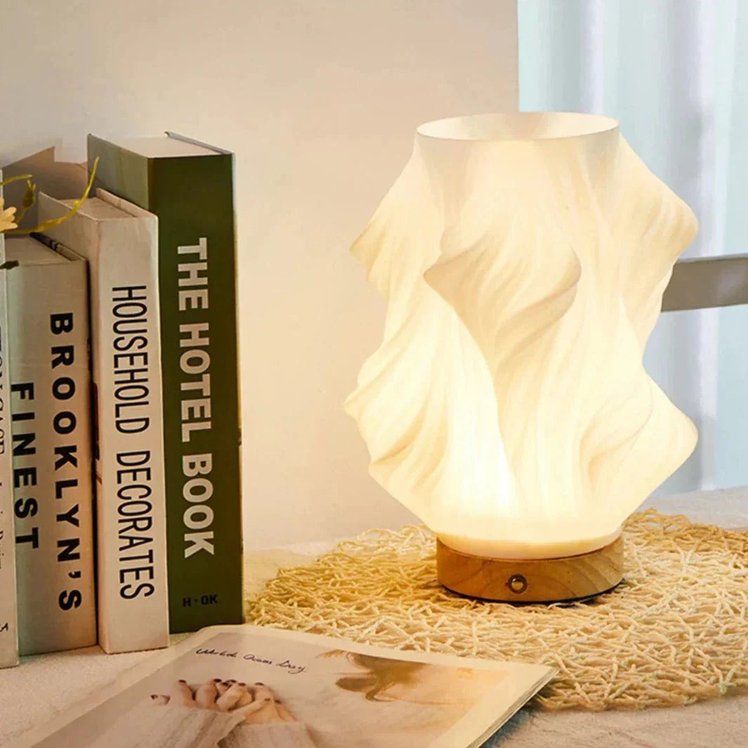 Designer LED Table Lamp with Adjustable Brightness and Dual Light Colors