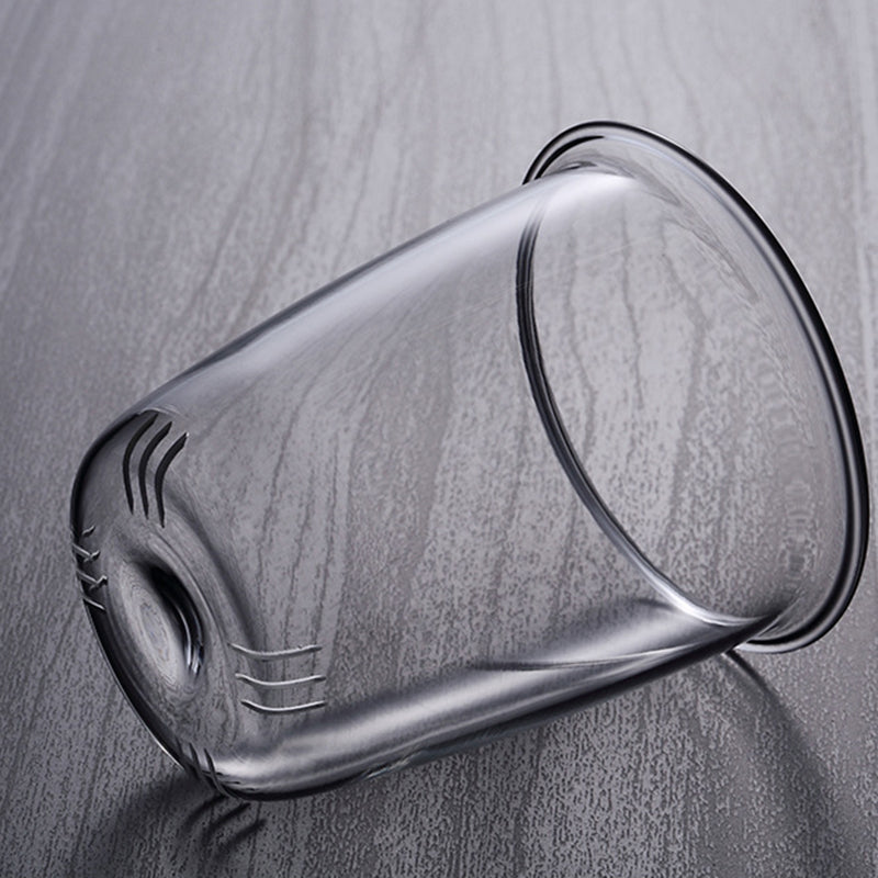 Heat-Resistant Glass Teapot with Strainer and Golden Handle