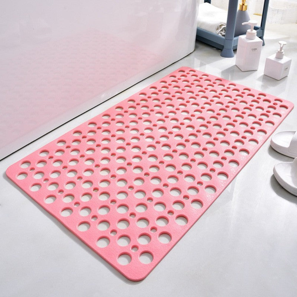 Non-Slip Shower Mat with Suction Cups and Drainage Holes, 16x28 Inch