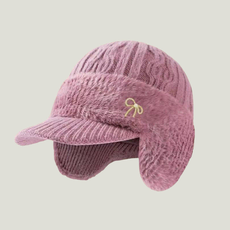 Winter Trapper Hat with Ear Flaps and Visor