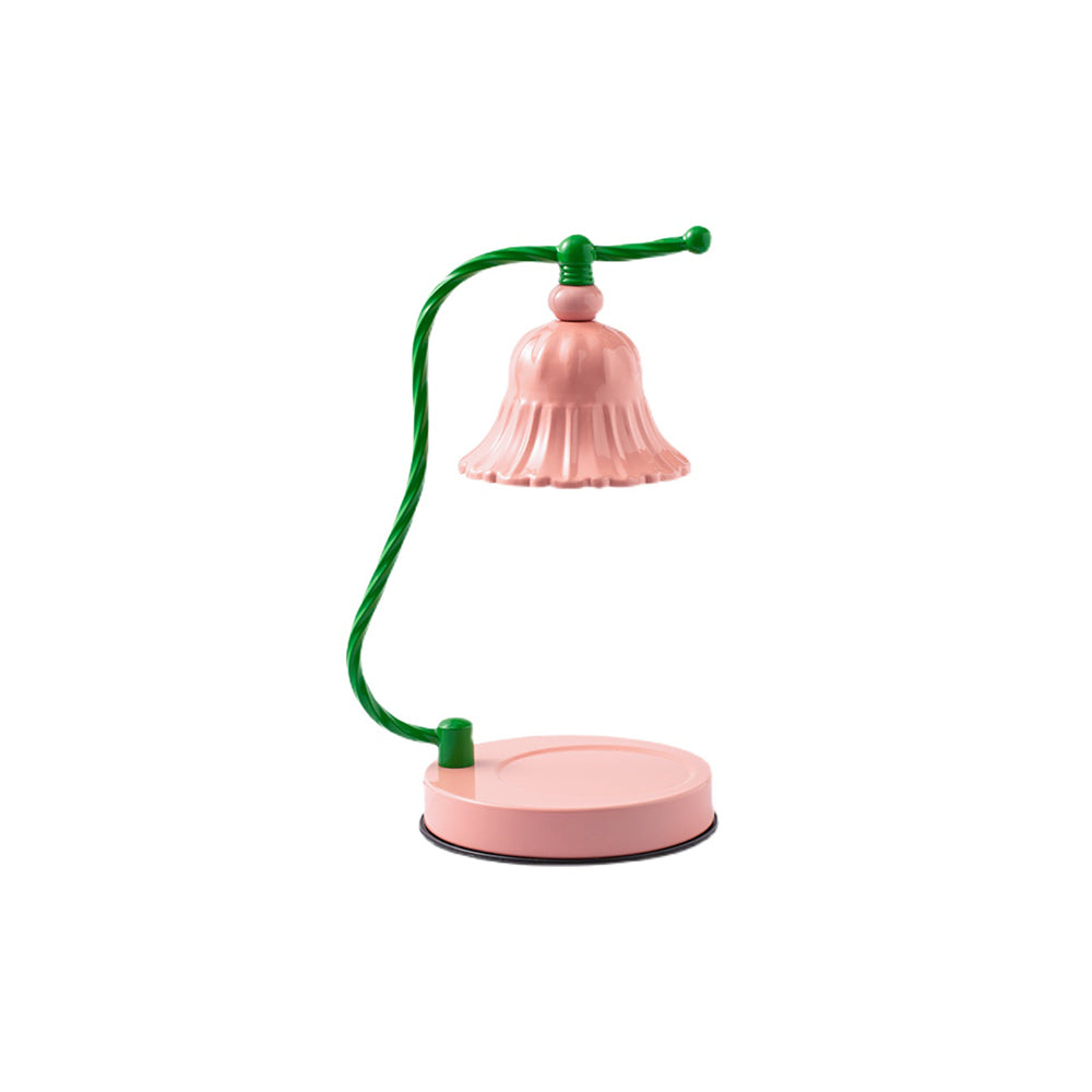 Charming Pink Glass Flower Table Lamp