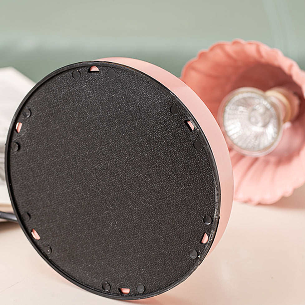 Charming Pink Glass Flower Table Lamp