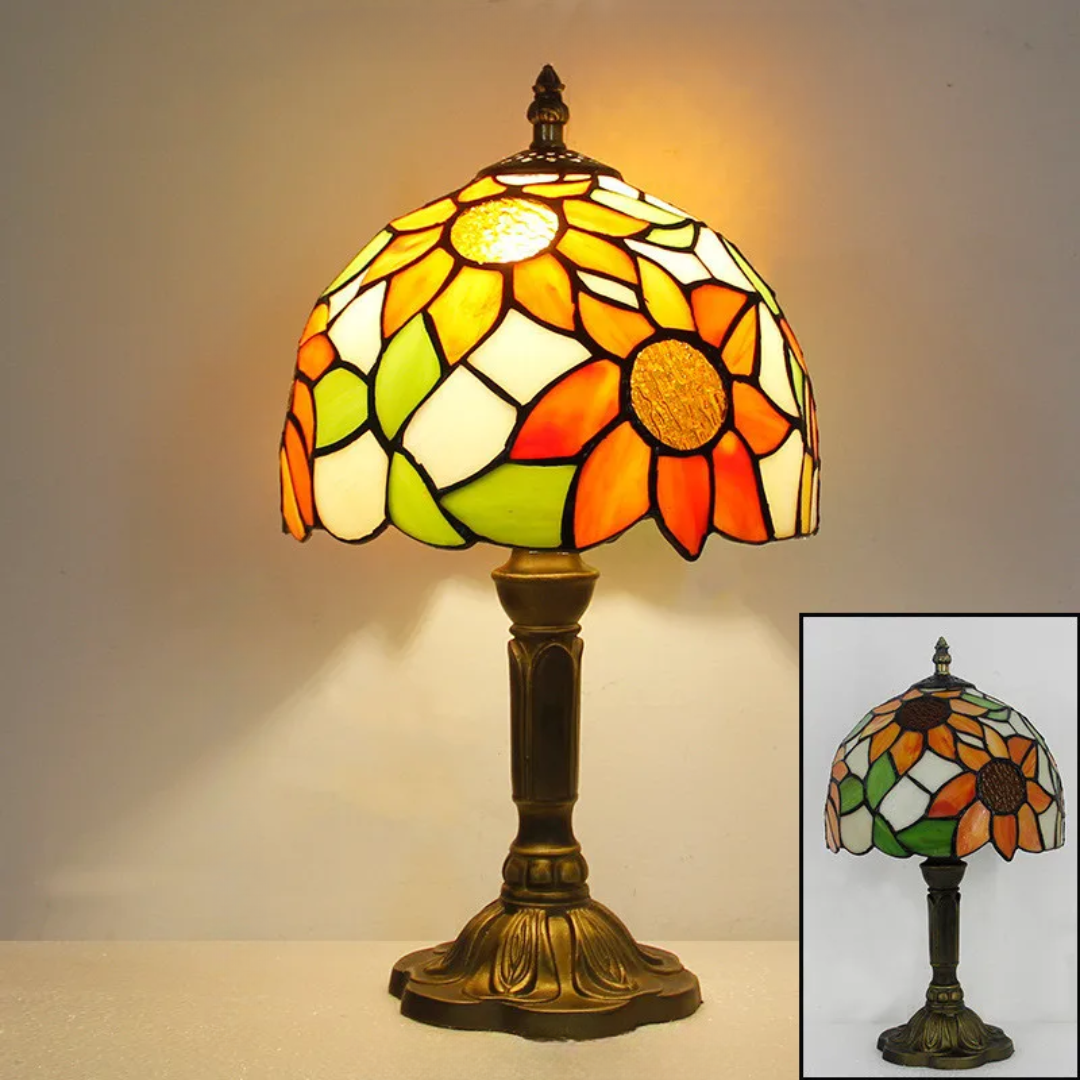 Rechargeable Glass Table Lamp with Adjustable Color