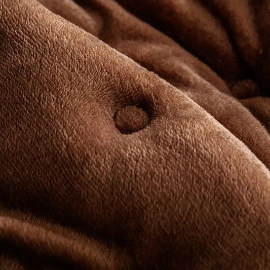 Plush Button-Tufted Microfiber Sofa Cover