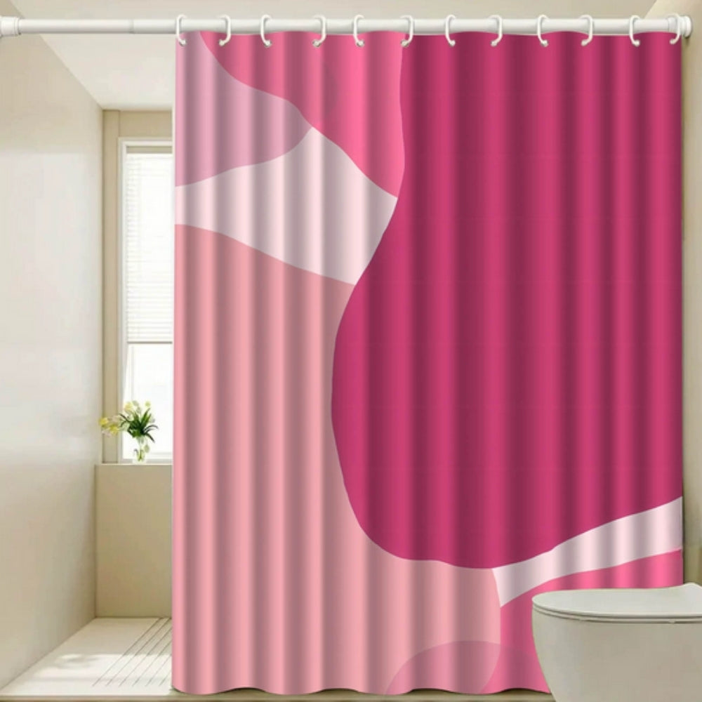 Bright Pink Abstract Shower Curtain