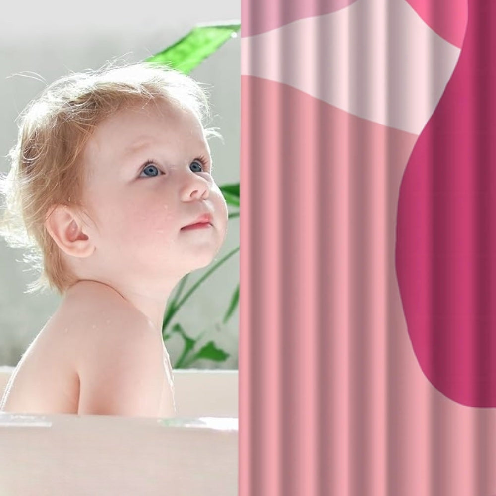 Bright Pink Abstract Shower Curtain
