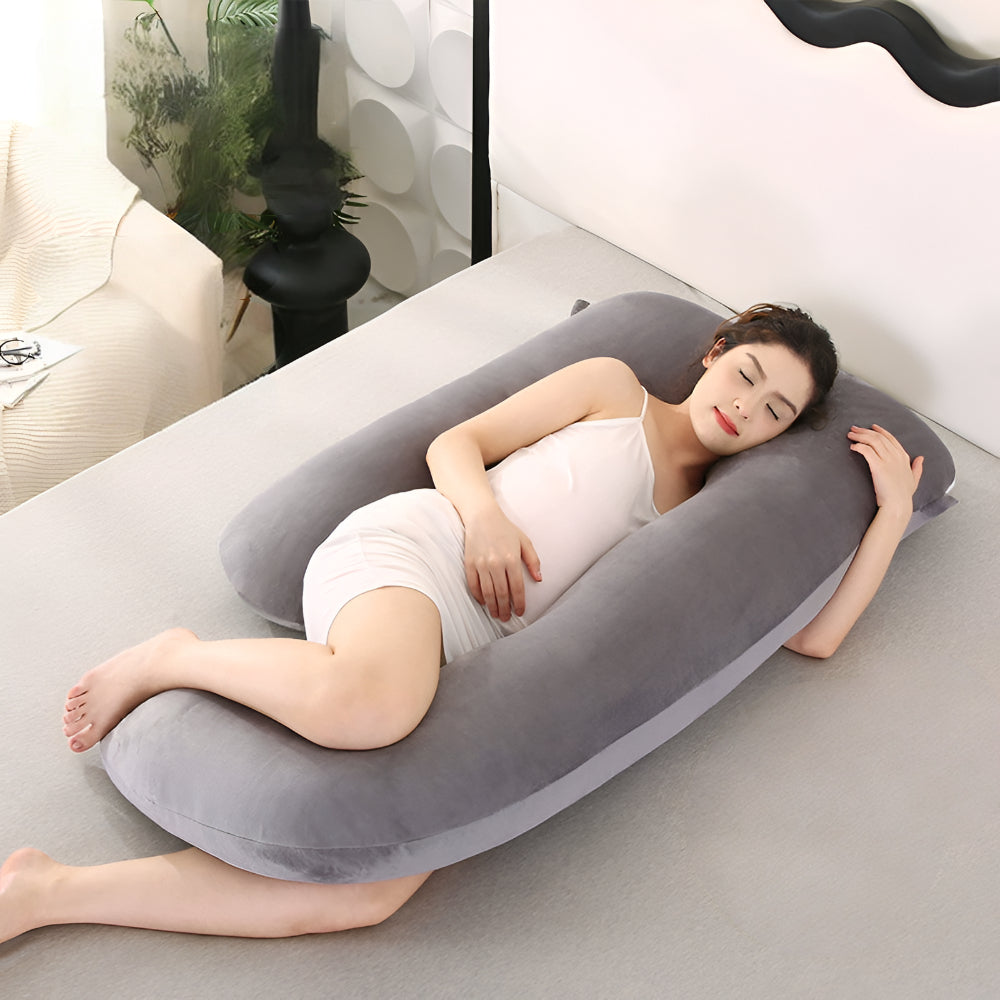 Ergonomic Full-Length Cotton Body Pillow for Side Sleepers