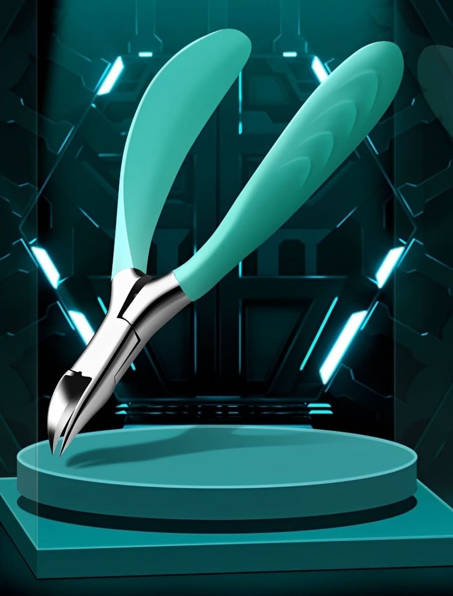 Ergonomic Stainless Steel Nail Clipper with Curved Edge and Splash Protection