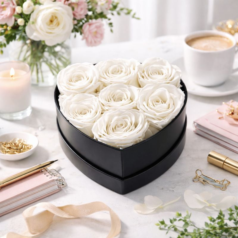 Preserved Rose Flower Gift in Elegant Box for Romantic Occasions