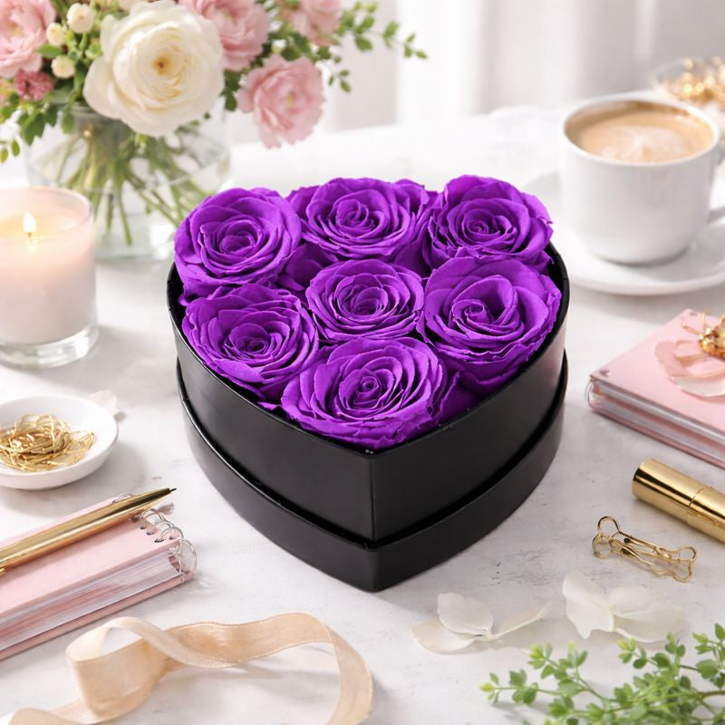 Preserved Rose Flower Gift in Elegant Box for Romantic Occasions