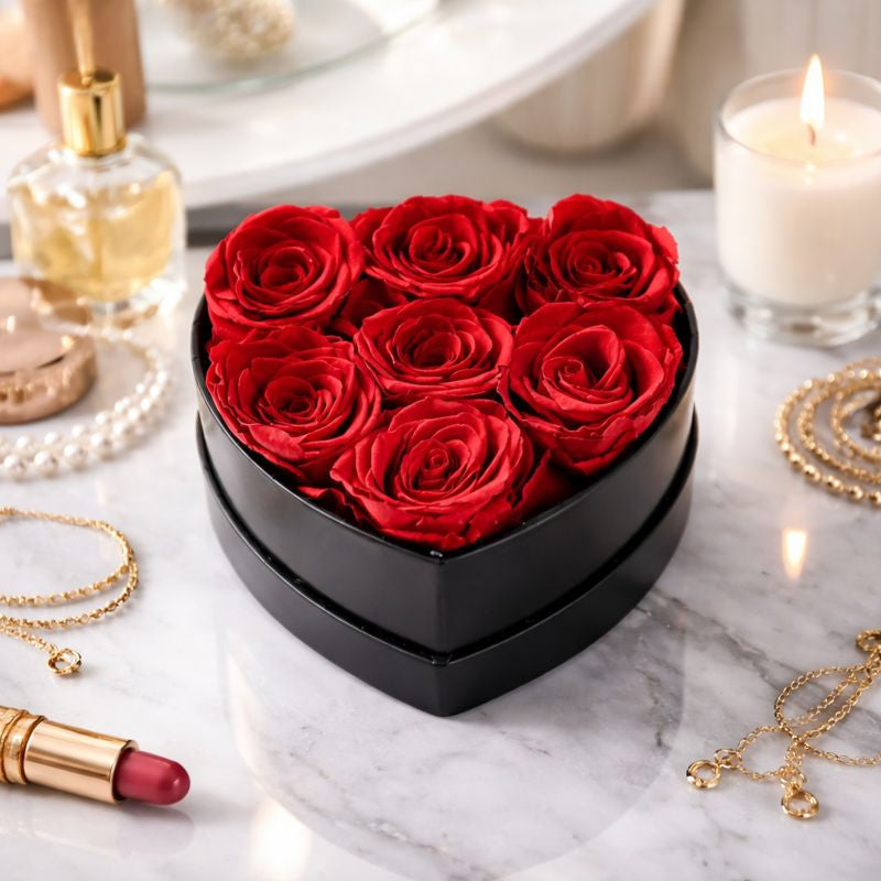 Preserved Rose Flower Gift in Elegant Box for Romantic Occasions