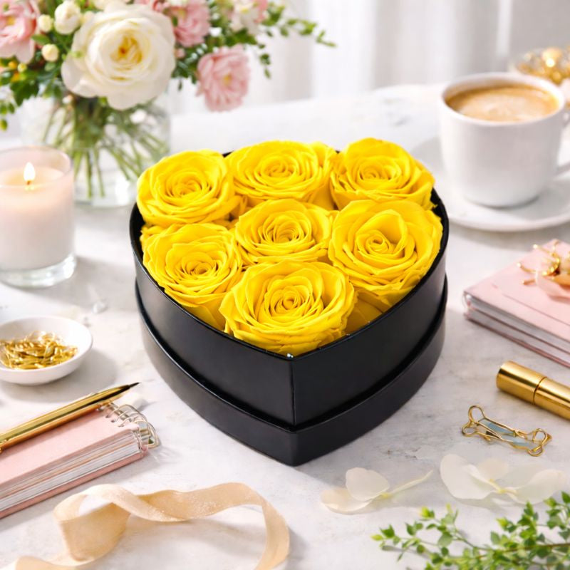 Preserved Rose Flower Gift in Elegant Box for Romantic Occasions