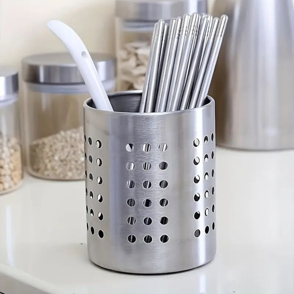 Stainless Steel Perforated Utensil Holder