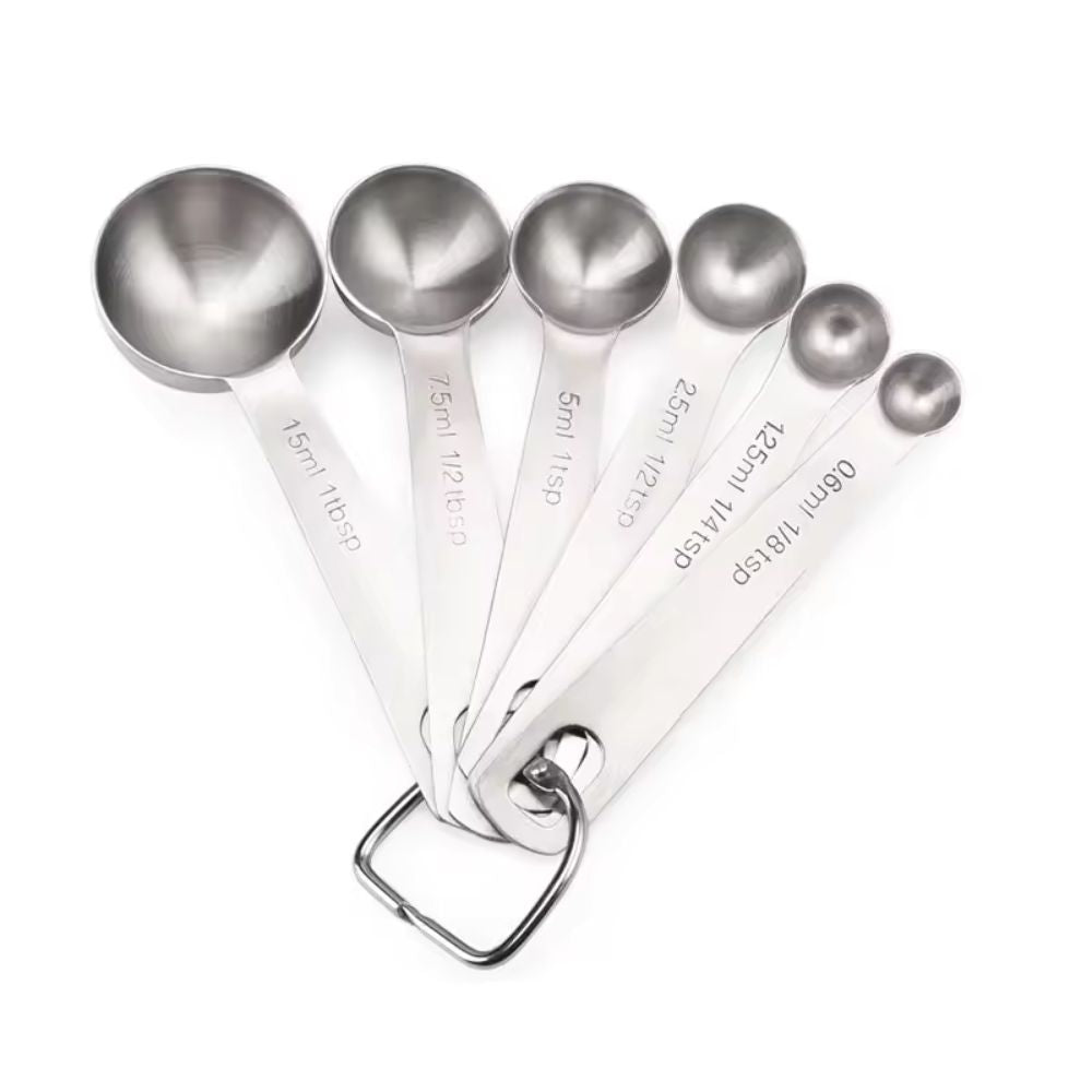 Stainless Steel Measuring Spoons Set - 6 Piece