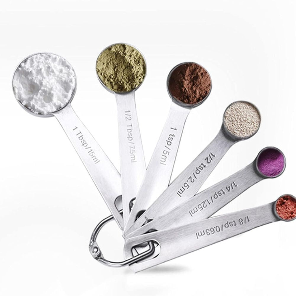 Stainless Steel Measuring Spoons Set - 6 Piece