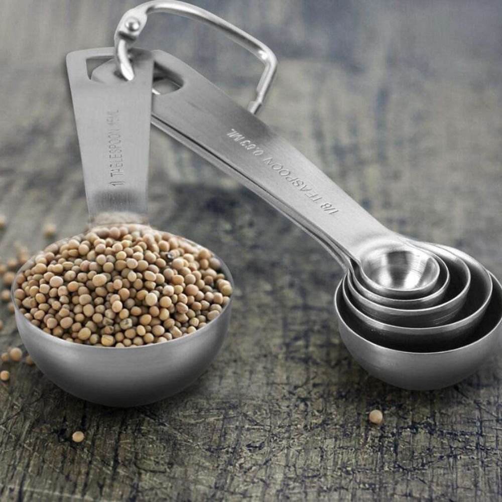 Stainless Steel Measuring Spoons Set - 6 Piece