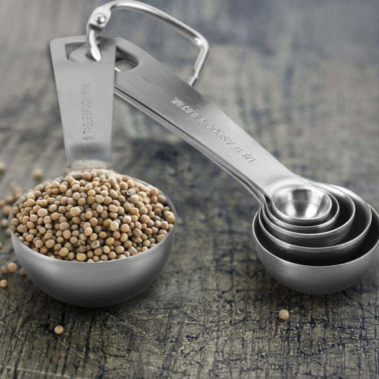 Stainless Steel Measuring Spoons Set - 6 Piece
