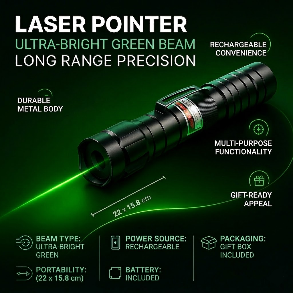 Rechargeable Long Range Green Laser Pointer