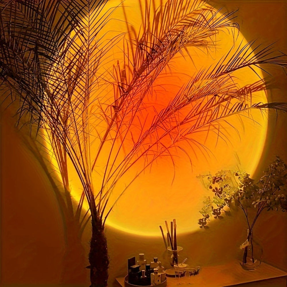 USB LED Sunset Projection Lamp for Ambient Room Lighting