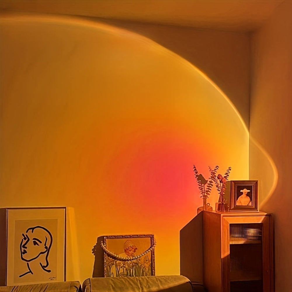 USB LED Sunset Projection Lamp for Ambient Room Lighting