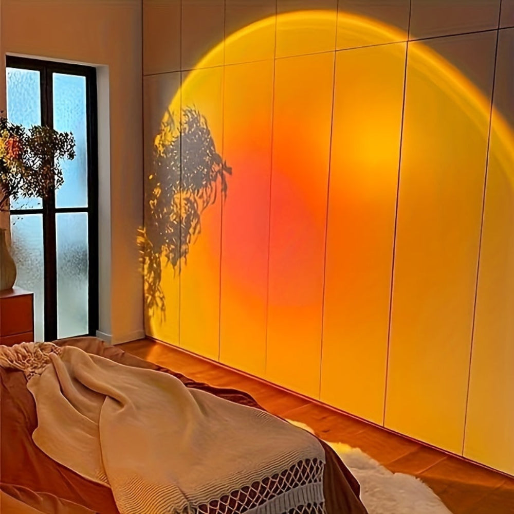 USB LED Sunset Projection Lamp for Ambient Room Lighting