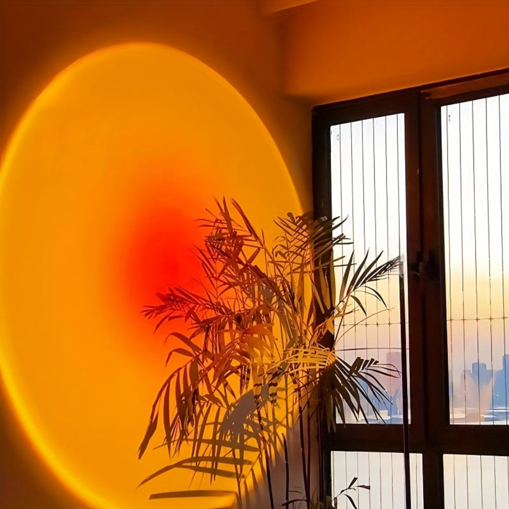 USB LED Sunset Projection Lamp for Ambient Room Lighting