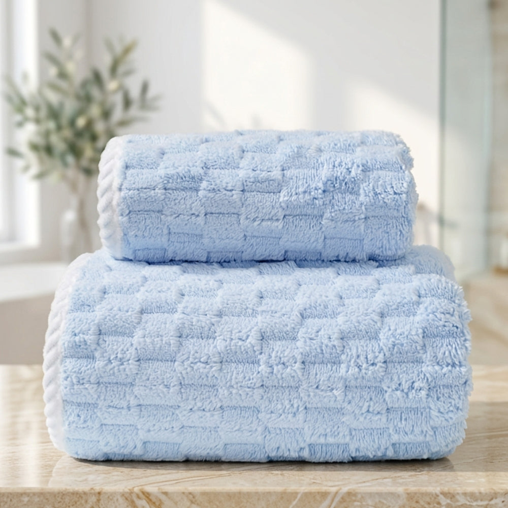 Pure Soft Fleece Bath Towels - 2 Piece Set
