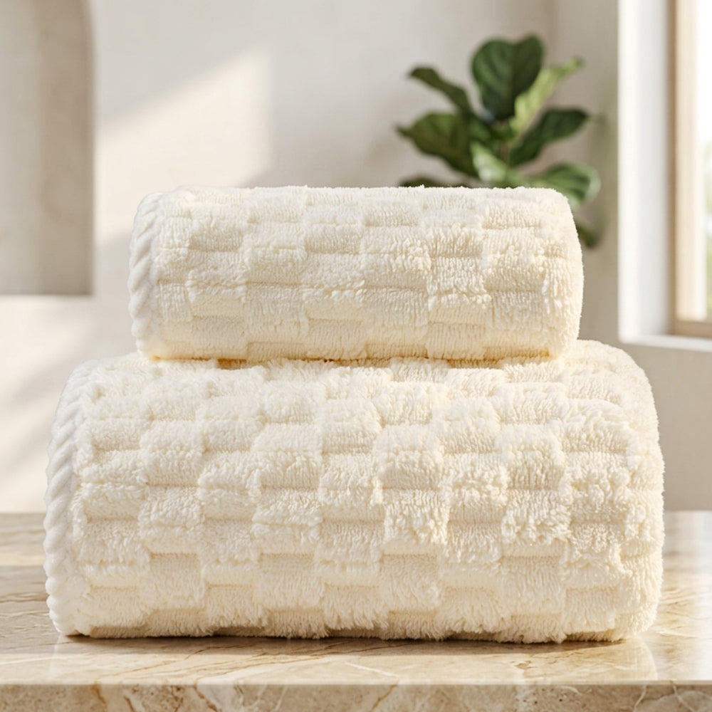 Pure Soft Fleece Bath Towels - 2 Piece Set